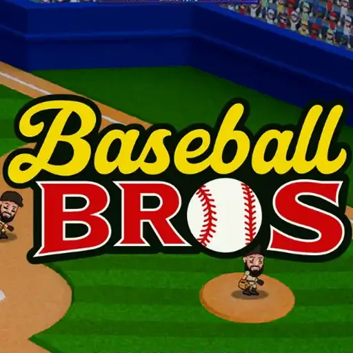 A blocky baseball player hitting a massive home run in the Baseball Bros online browser game.